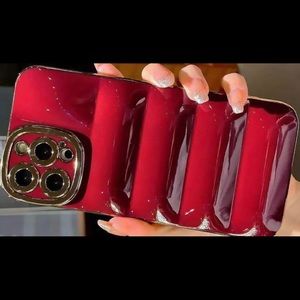 Bright red phone case